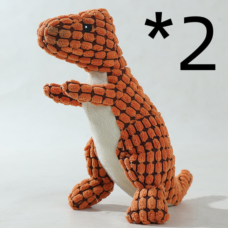 Beissfestes Plüsch-Dinosaurier-Hundespielzeug mit Sound – Bild 7 | LuxeStyle