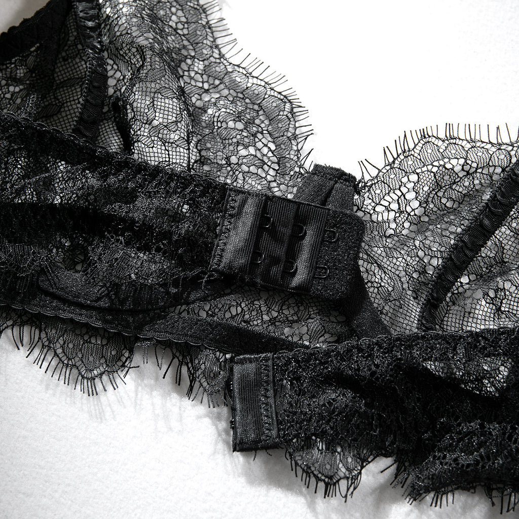 Spitzen-Dessous-Set mit Push-up und Strass – Bild 3 | LuxeStyle