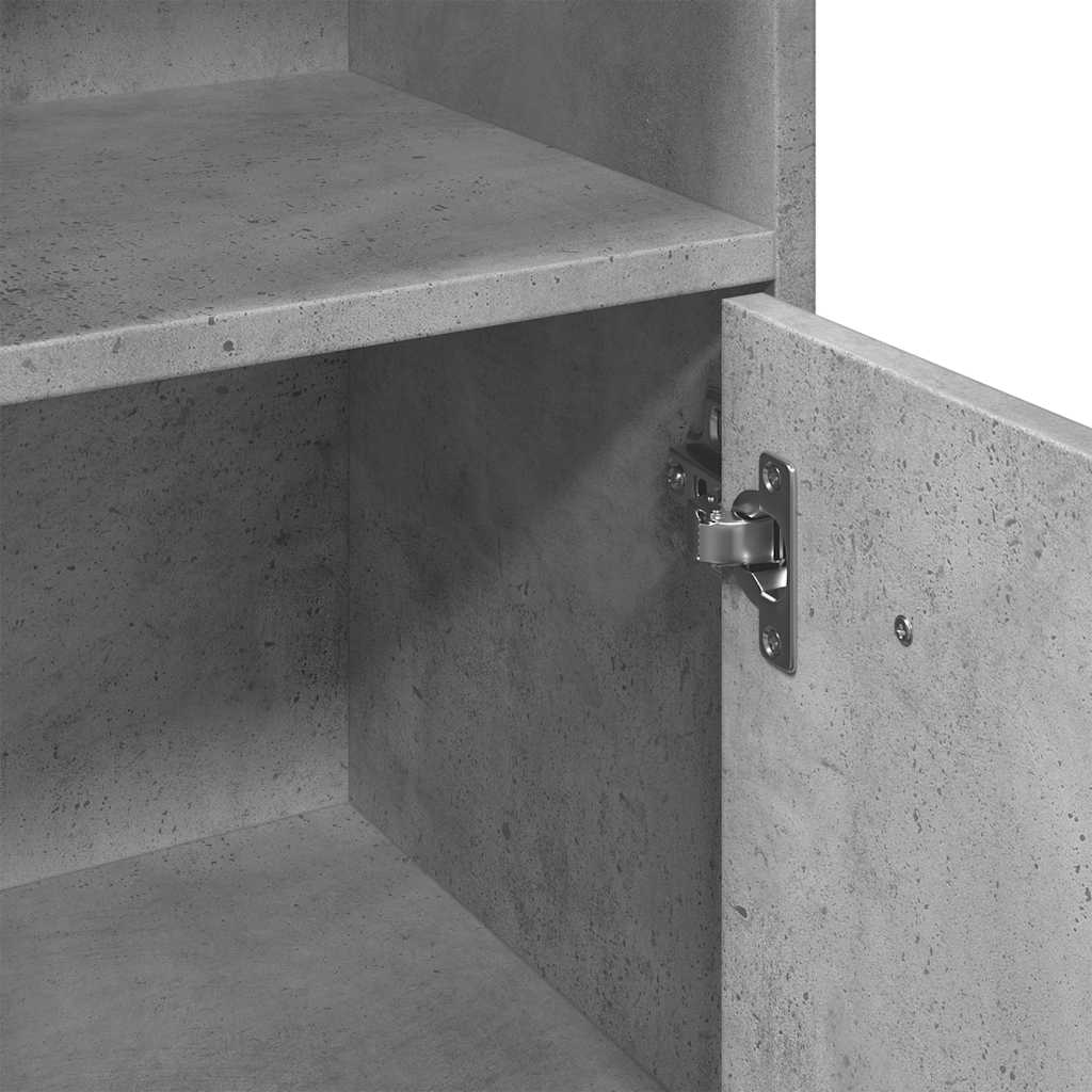 Badezimmerschrank, Betongrau, 30x30x95 cm