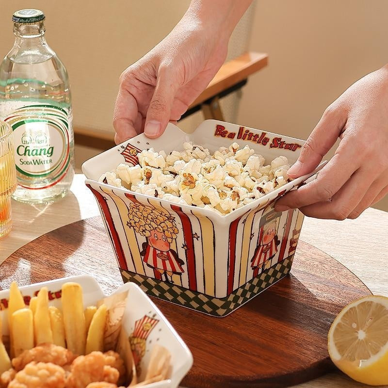 Keramik Schüssel für Popcorn und Früchte