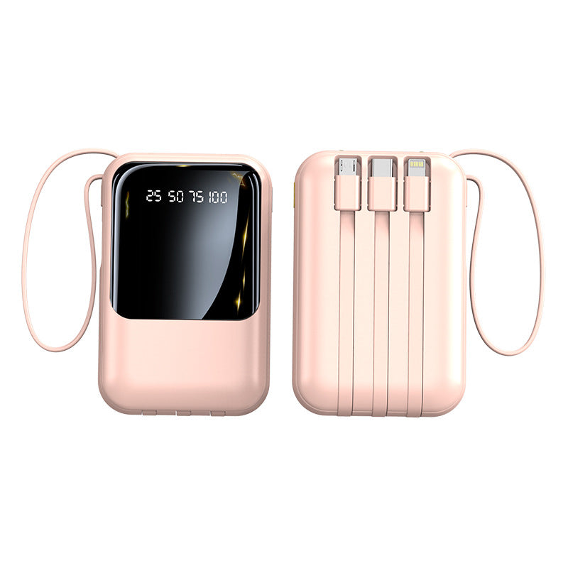Kompakte Powerbank mit Schnellladekabel