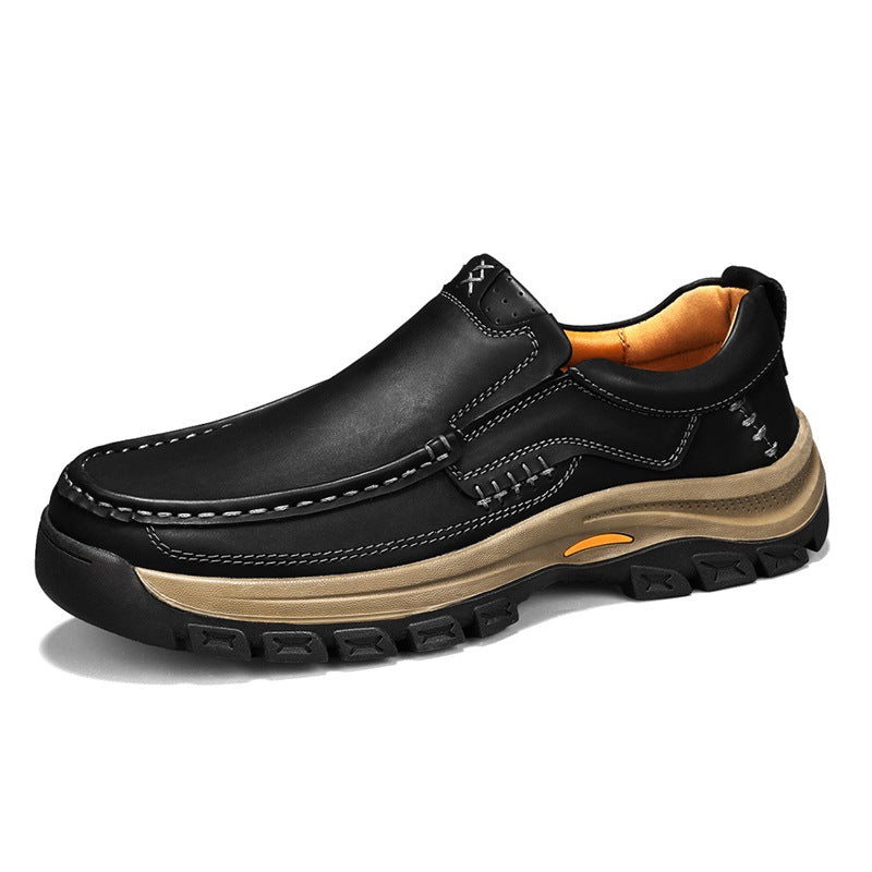 Herren Leder Outdoor-Schuhe mit dicker Sohle – Bild 4 | LuxeStyle