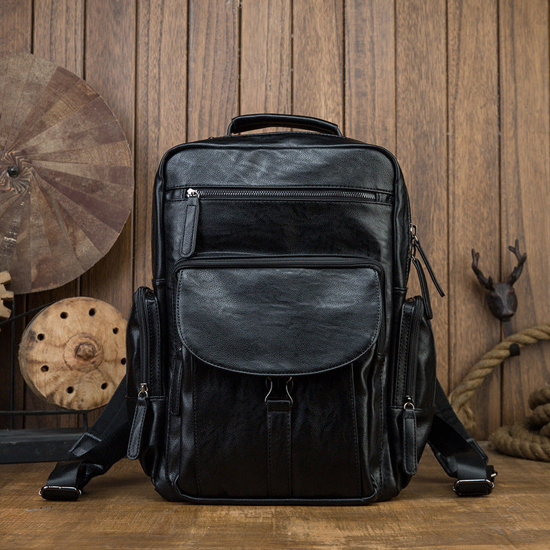 Grosser Rindsleder-Rucksack für Herren – Bild 2 | LuxeStyle