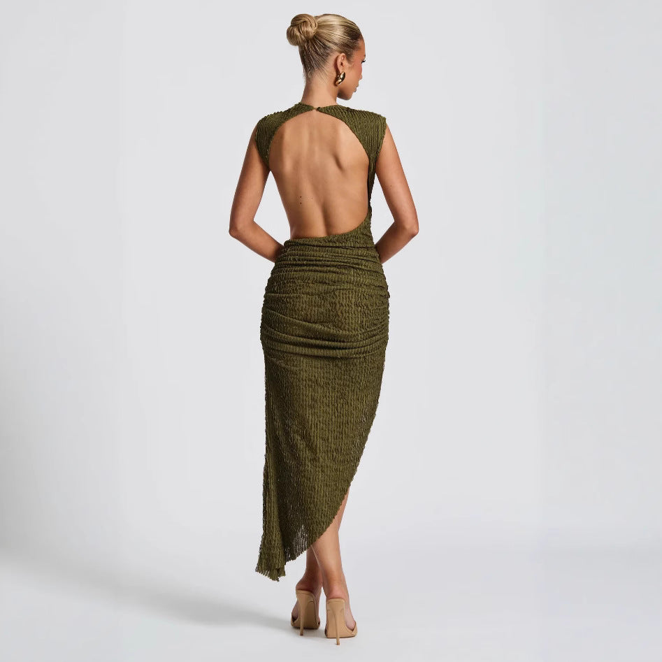 Asymmetrisches Bodycon-Kleid mit Schlitz