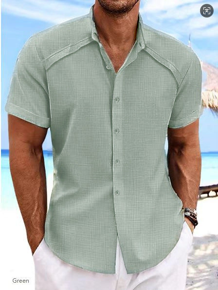 Kurzarm Freizeithemd Hawaiian Style – Bild 4 | LuxeStyle