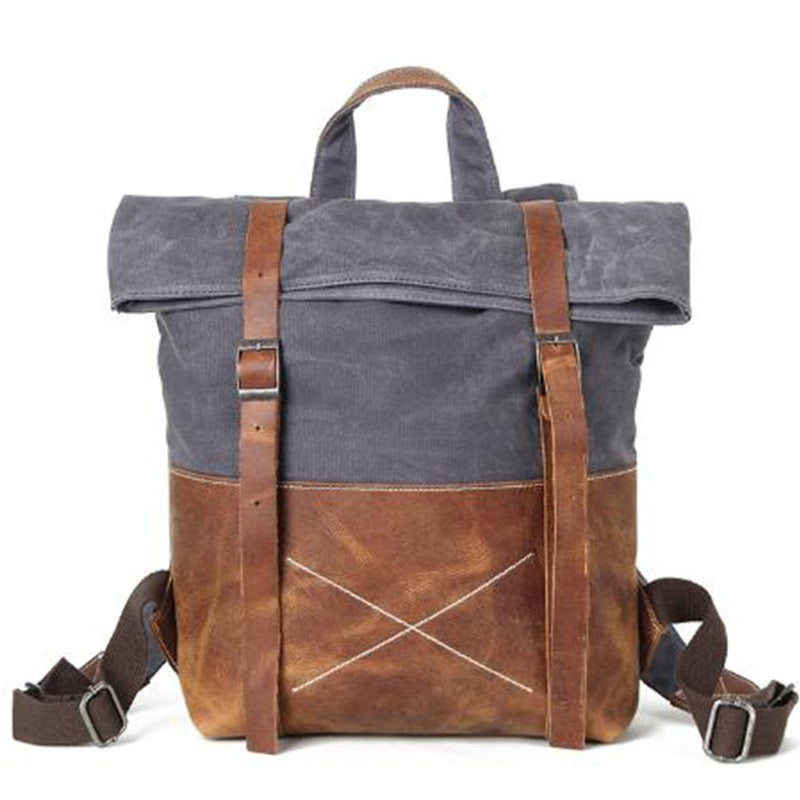 Robuster Canvas Rucksack mit Lederdetails – Bild 14 | LuxeStyle