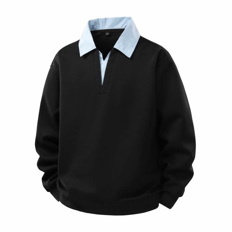 Faux Two-piece Hoodie für Herren