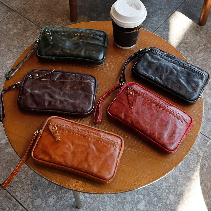 Retro Leder Portemonnaie Clutch – Bild 5 | LuxeStyle