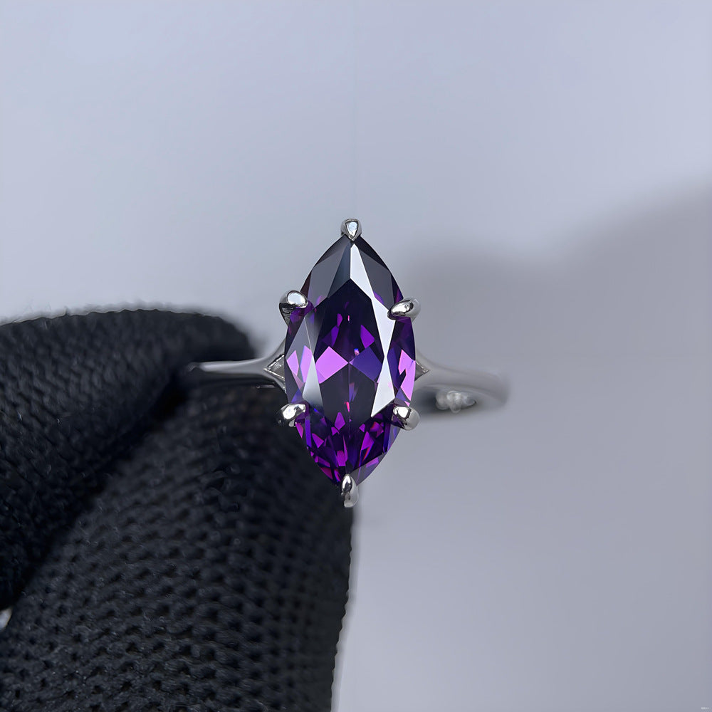925 Silber Marquise Ring mit Strasssteinen – Bild 7 | LuxeStyle