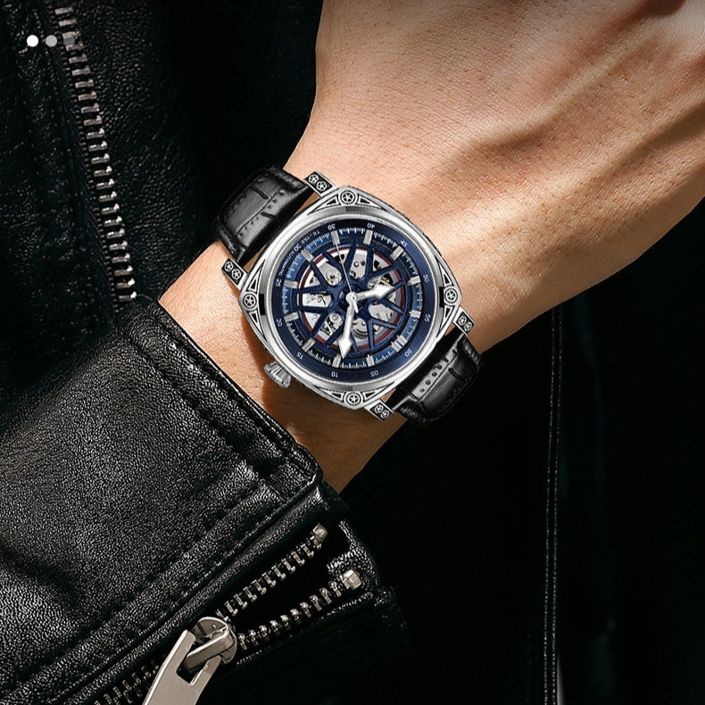 Herren Leder-Armband Automatik