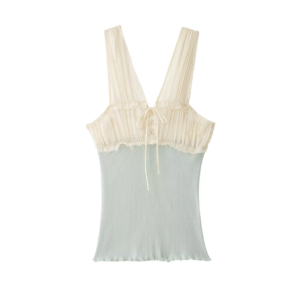 Ärmelloses Colorblock Camisole Top