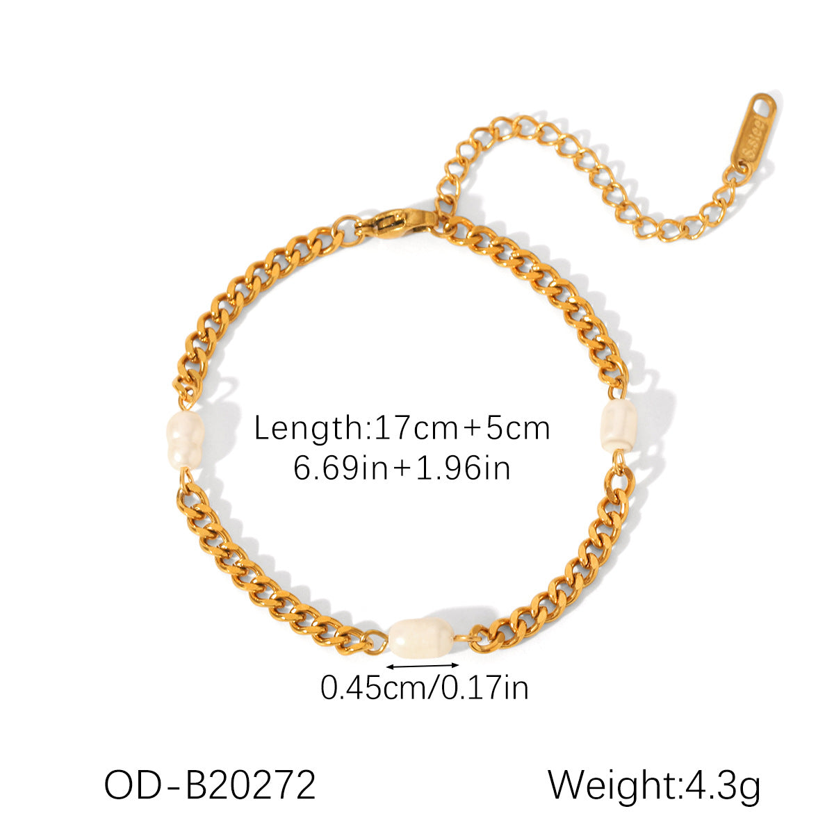 Vielseitiges Edelstahl Armband mit Süsswasserperlen – Bild 2 | LuxeStyle