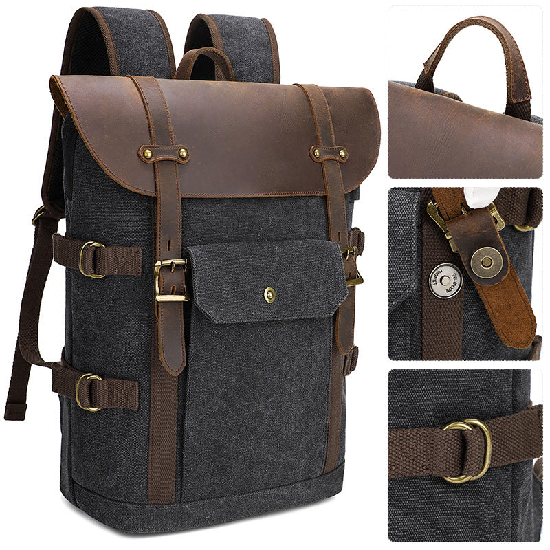 Canvas Rucksack mit USB-Ladefunktion – Bild 8 | LuxeStyle
