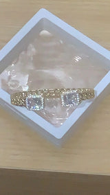 Farbe: Gold Weiss Zirkonium