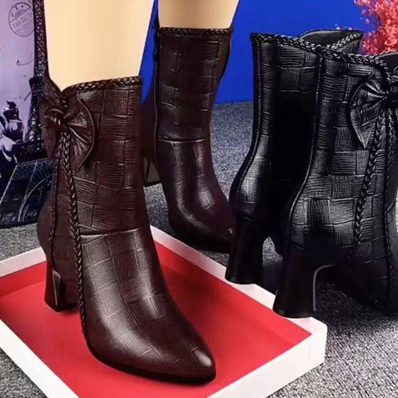 Samtgefütterte Mid-Calf Lederboots – Bild 5 | LuxeStyle