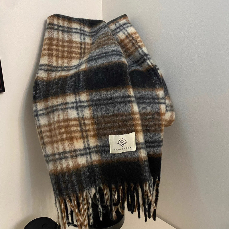 Plaid-Schal in Mintgrün, Pink, Lila, Schwarz, Blau – Bild 7 | LuxeStyle
