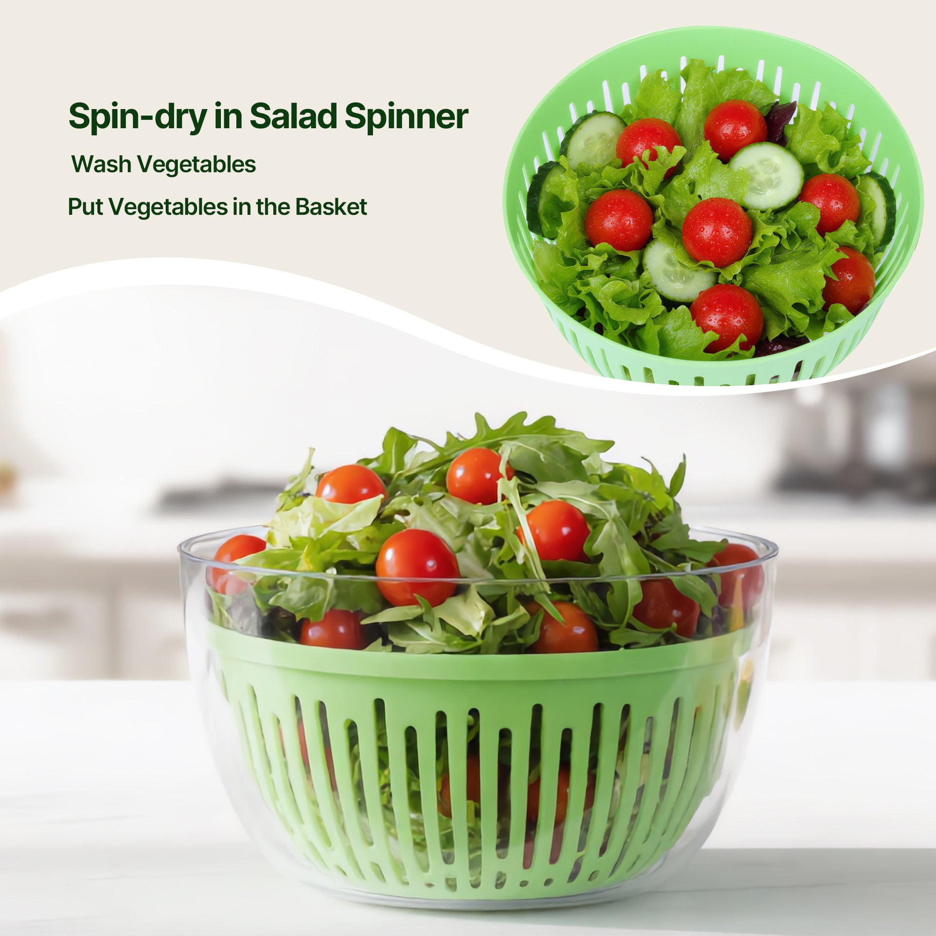 Salatdrainer für Obstsalate