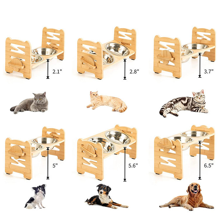 Hölzerner Napfständer für Hunde und Katzen – Bild 3 | LuxeStyle