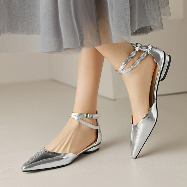 Cross Buckle Hollow Pumps aus Rindsleder – Bild 8 | LuxeStyle