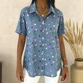 Herz-Print Kurzarmshirt für Damen – Bild 1 | LuxeStyle