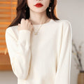 Damen Strickpullover mit Rundhals und langen Ärmeln
