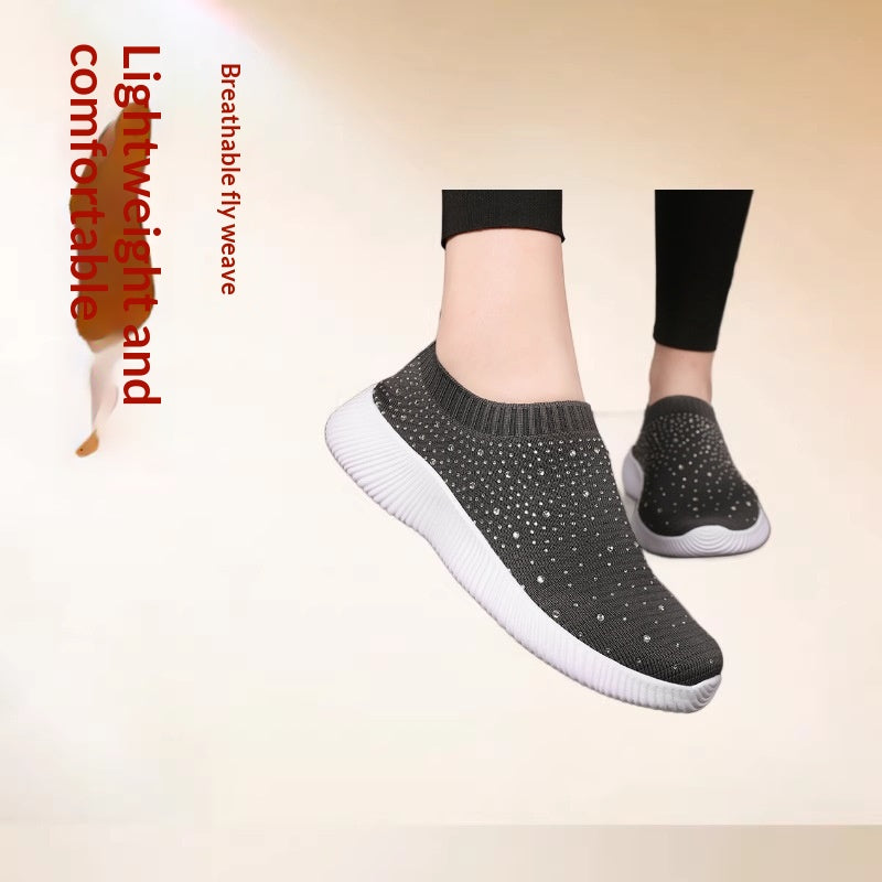Leichte Flyknit Slip-On Freizeitschuhe