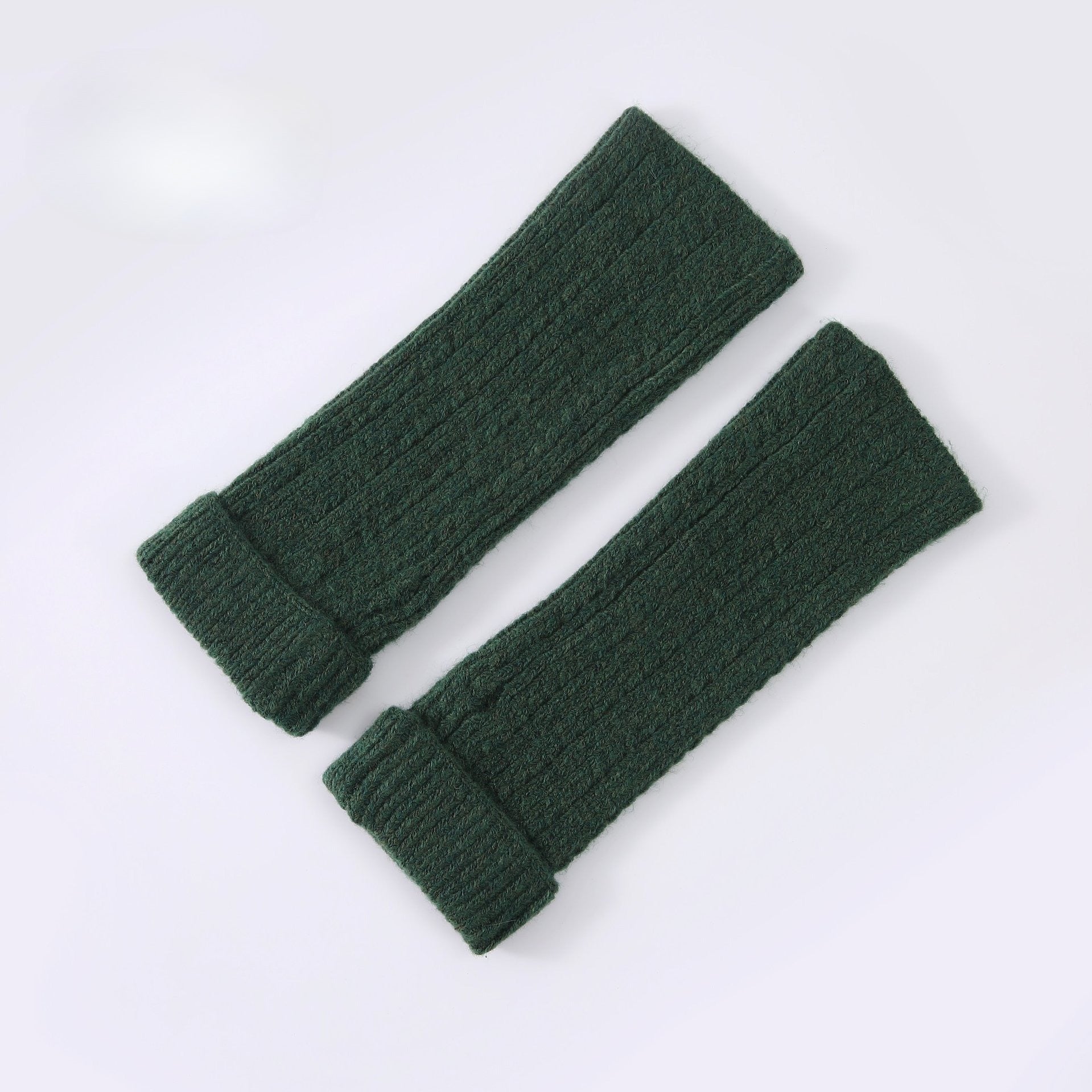 Wollmischung Fingerlose Strickhandschuhe