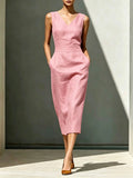 Einfarbiges Kleid