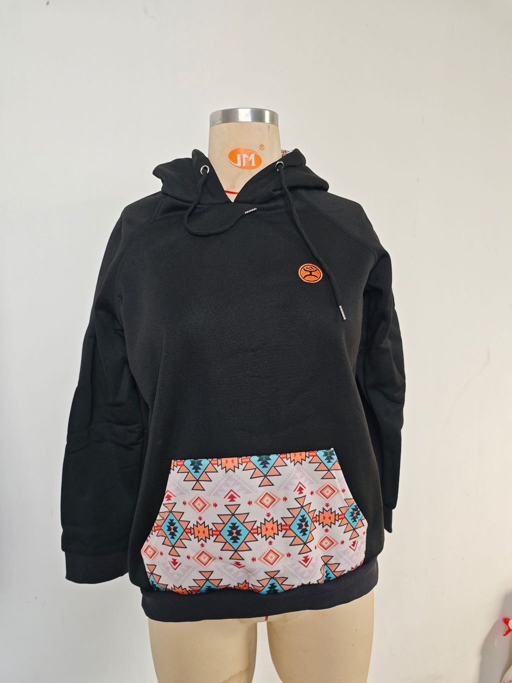 Kapuzenpullover für Damen – Geometrisches Muster – Ansicht 2