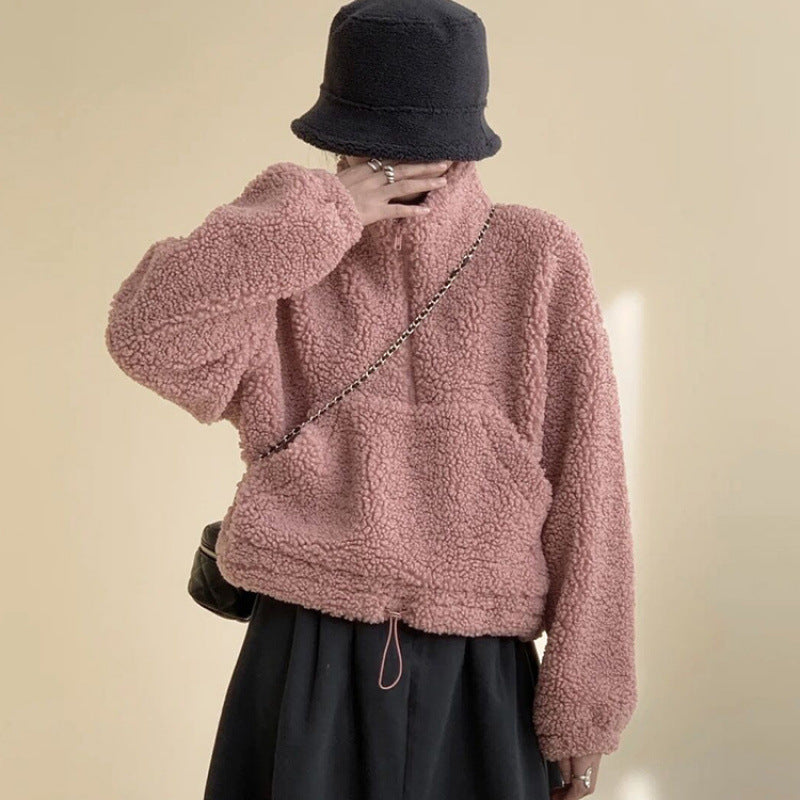 Eleganter Half-Zip Pullover mit Stehkragen