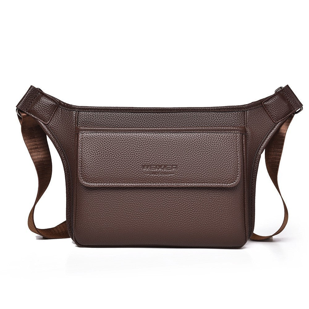 Wasserdichte Vintage-Style Umhängetasche mit Lychee-Muster – Bild 5 | LuxeStyle