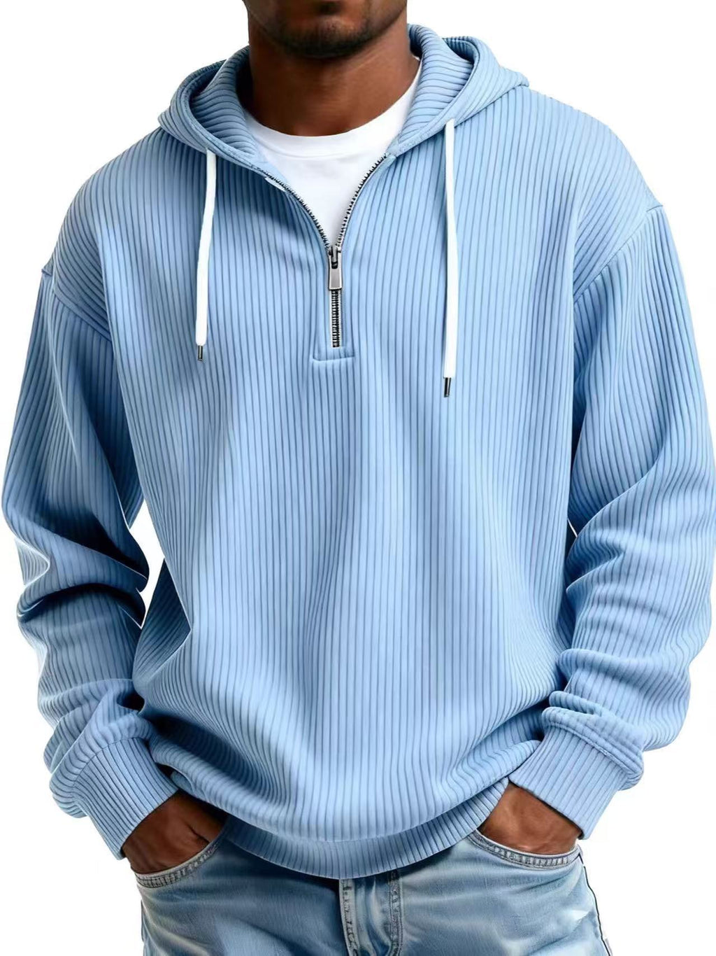 Herren Kapuzenpullover aus Cord – Ansicht 7