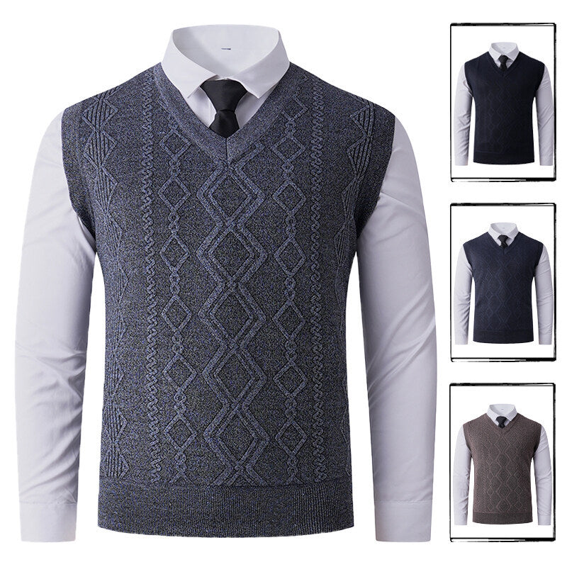 Trendiges V-Neck Fleece-Gilet für junge Männer – Bild 9 | LuxeStyle