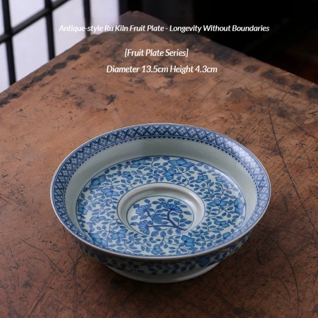 Porzellan Servierplatte «Blue-and-white»