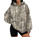 Weiten Bäumchenmuster-Hoodie