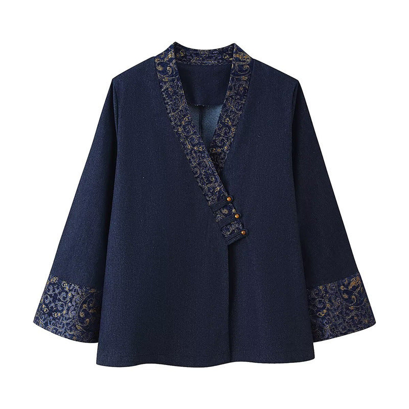 Lässige Jacquard-Kimono-Jacke
