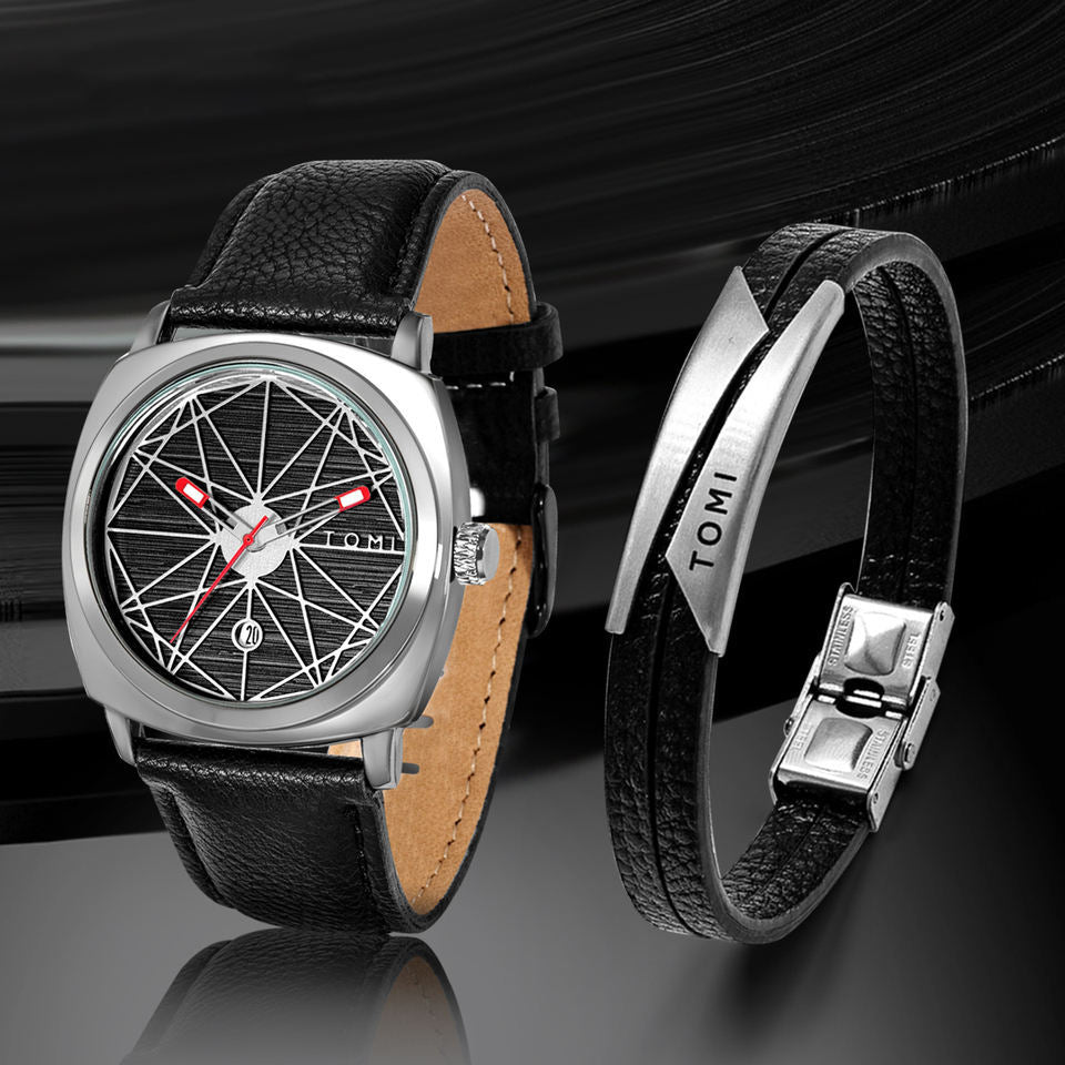 Herrenuhr-Set «Magnate» – Quarz + Armband