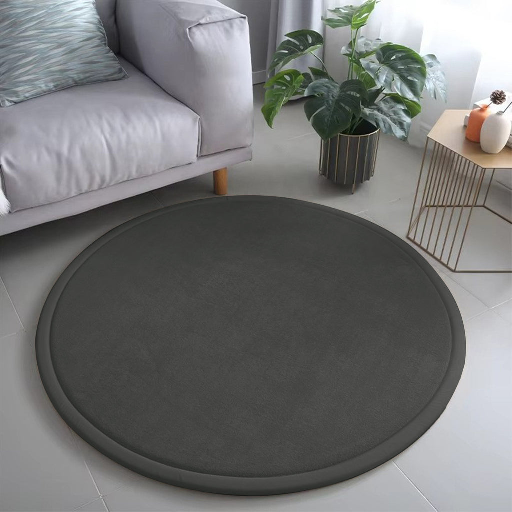 Japanische Bodenmatte, minimalistisch, rund