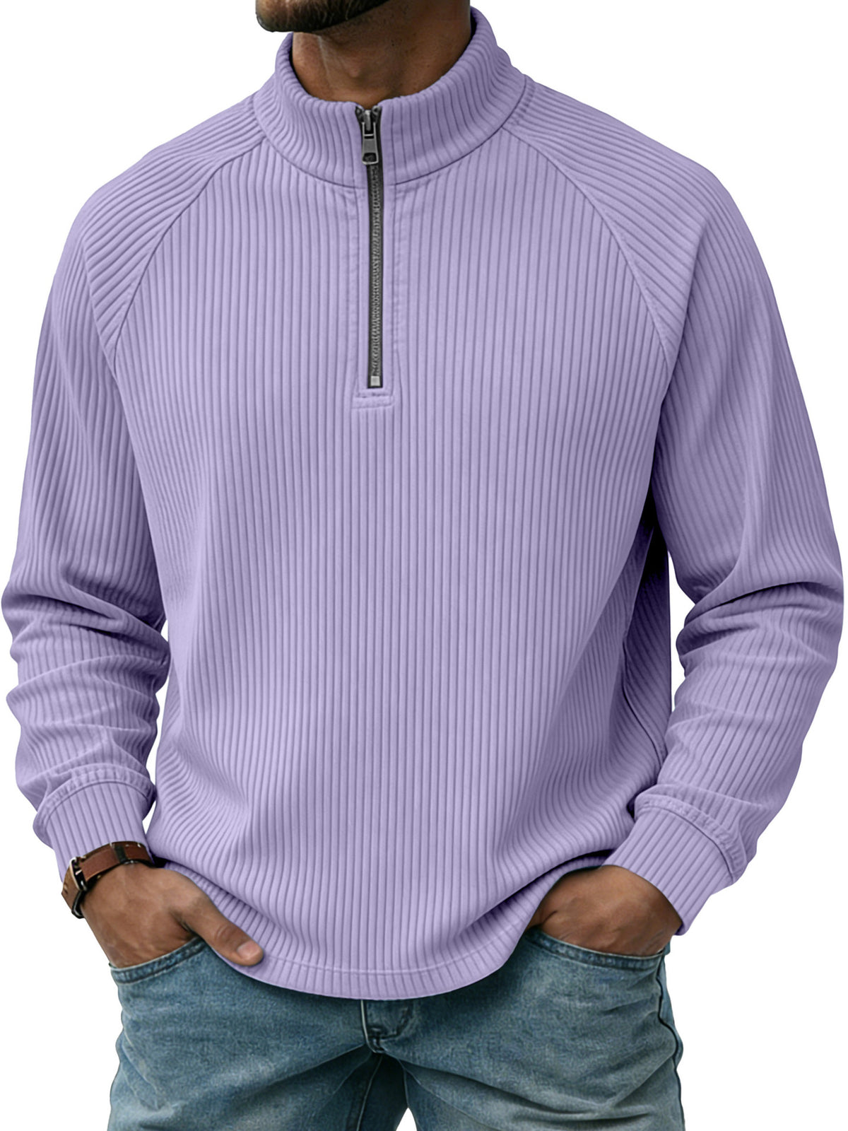 Poloshirt mit vertikaler Streifenoptik – Bild 12 | LuxeStyle
