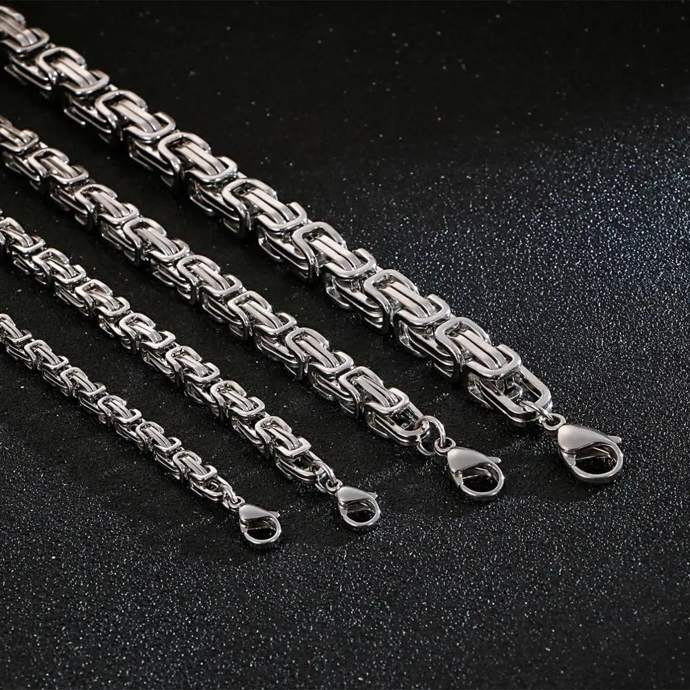 Byzantine-Kette · Herren Edelstahl Heavy – LuxeStyle Schweiz