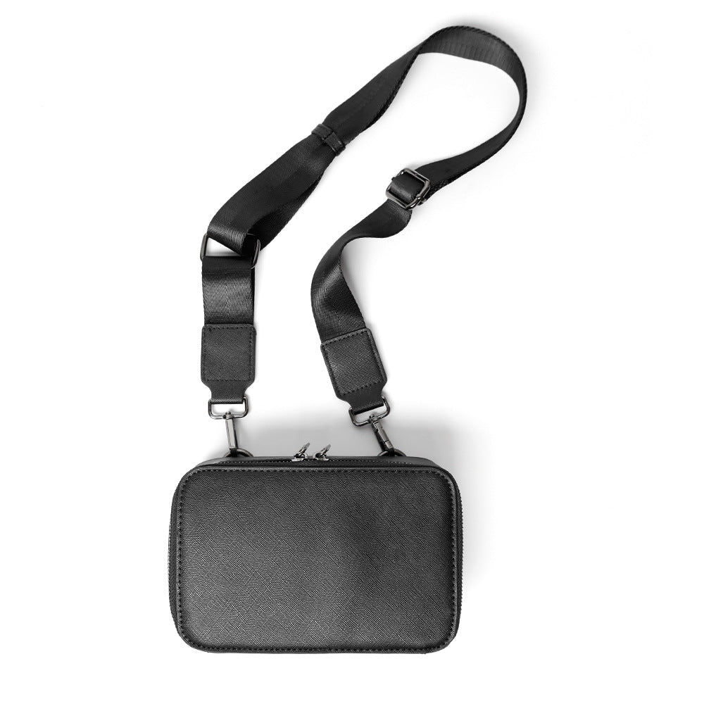 Schwarze Crossbody Tasche für Herren – Bild 5 | LuxeStyle