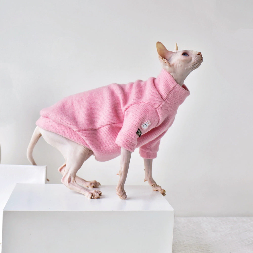 Dicker Warmmantel für haarlose Katzen – Pink – Bild 2 | LuxeStyle