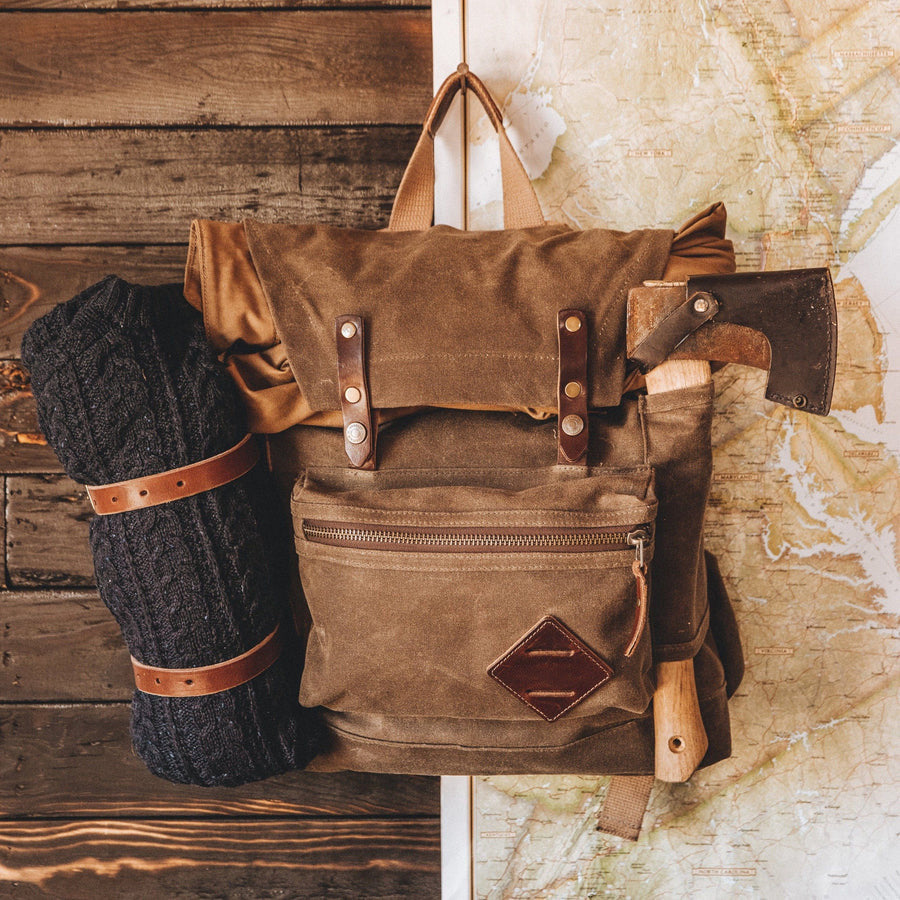 Grosser, wasserdichter Canvas Rucksack – Bild 6 | LuxeStyle