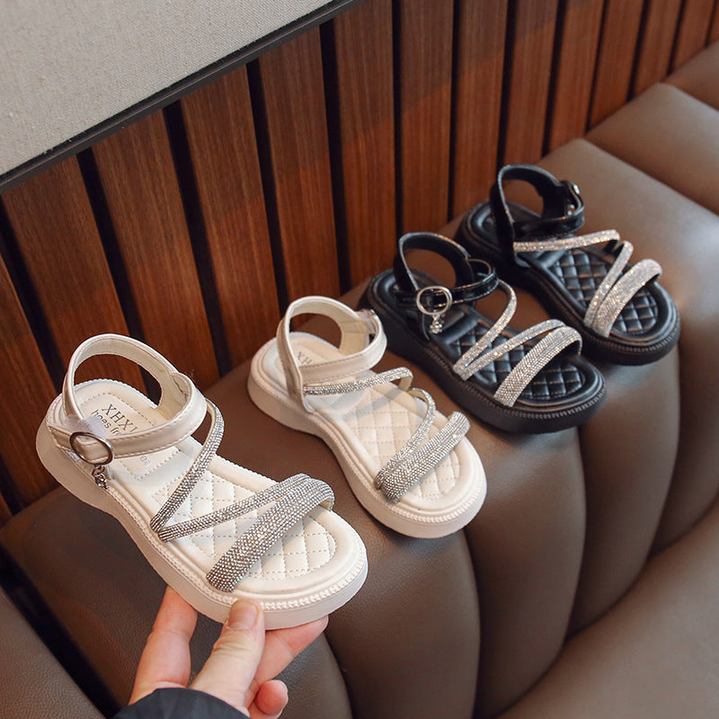 Kinder Prinzessinnen-Slipper mit Strass