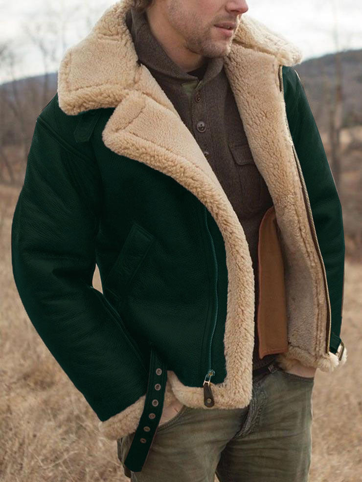 Herren Kunstfelljacke, British Style