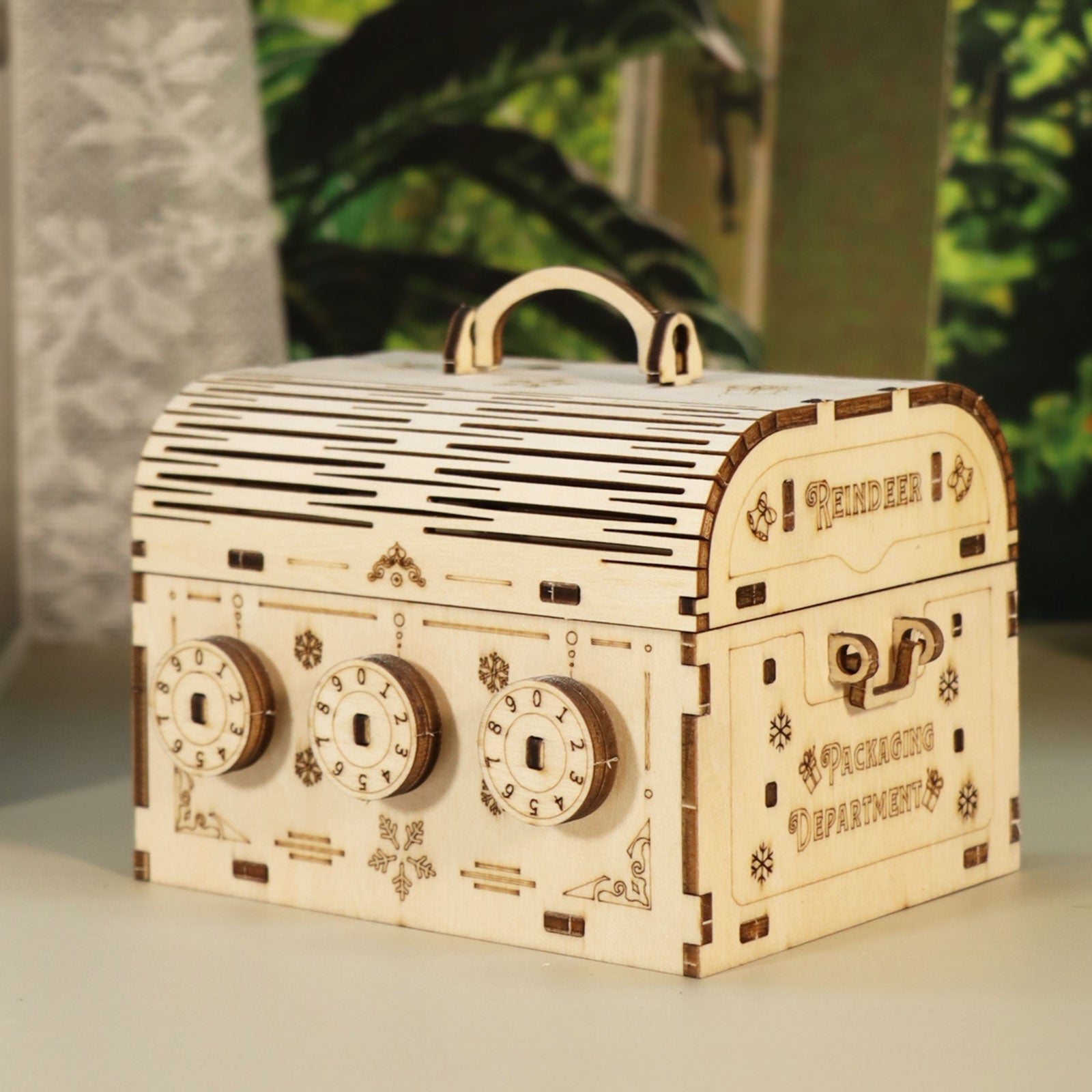 3D Holzpuzzle Schatztruhe Bausatz