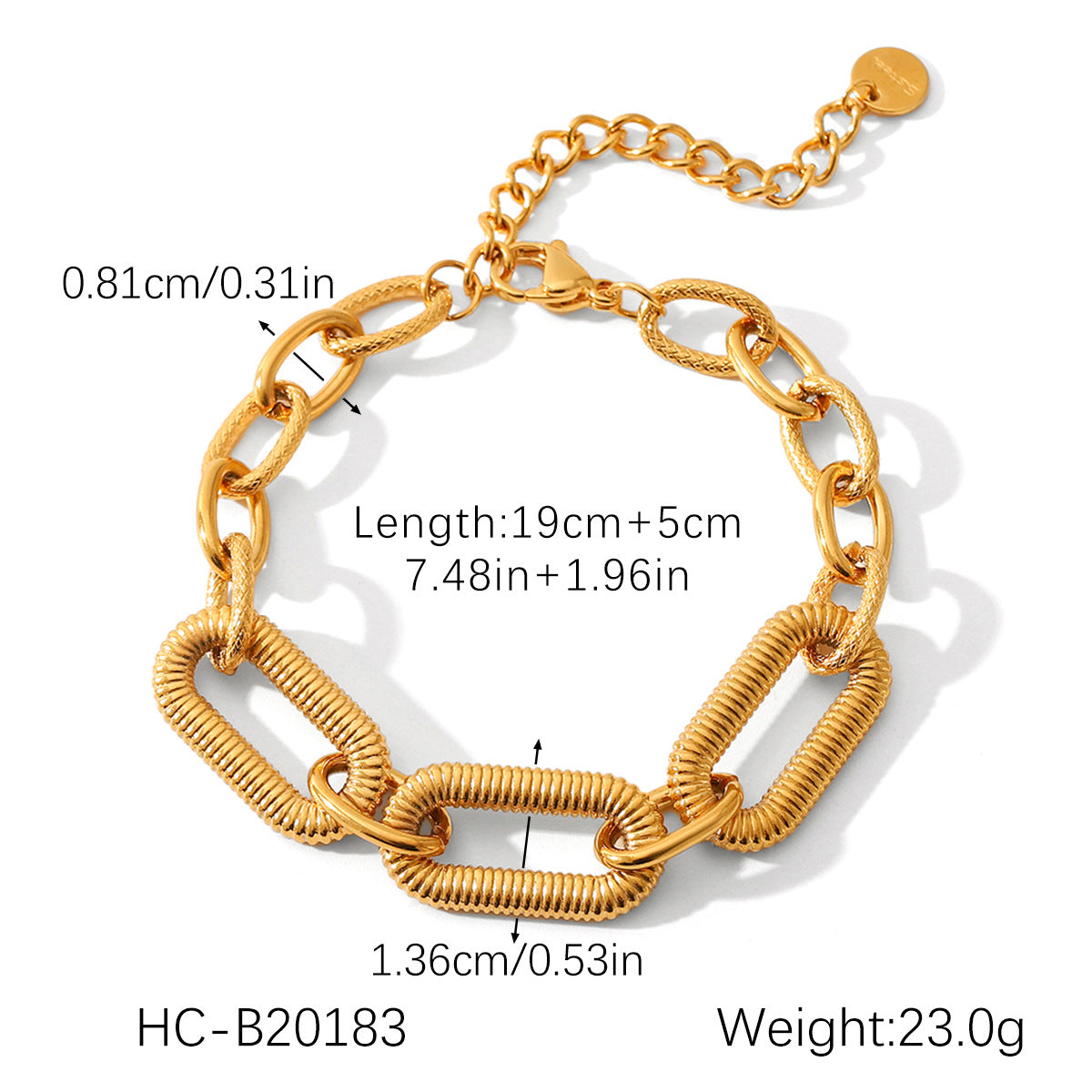 Titan-Armband mit unregelmässigem Herz-Design – Bild 2 | LuxeStyle