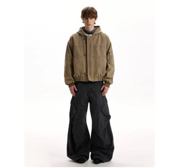 Vintage Kapuzenjacke mit Piloten-Schnalle – Bild 5 | LuxeStyle