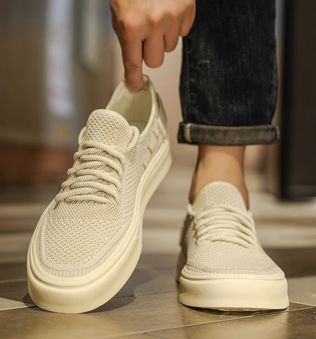 Atmungsaktive Herren-Sneaker zum Schnüren – Bild 10 | LuxeStyle