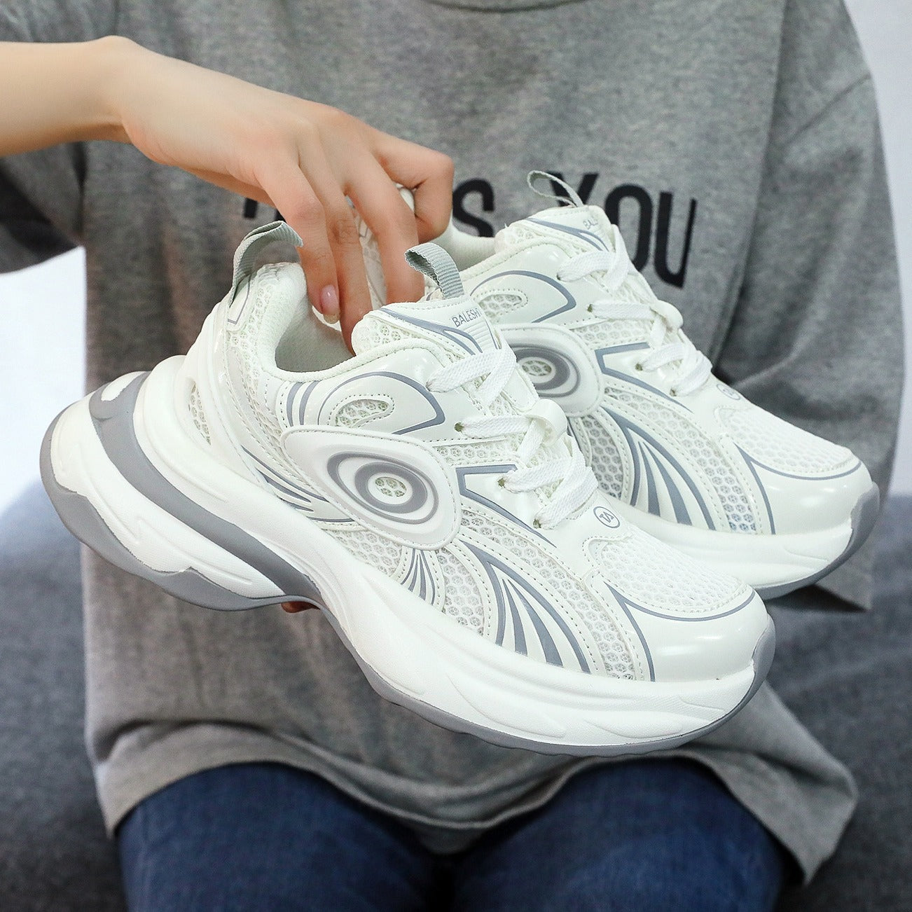 Chunky Dad Sneaker mit Farbblock-Design
